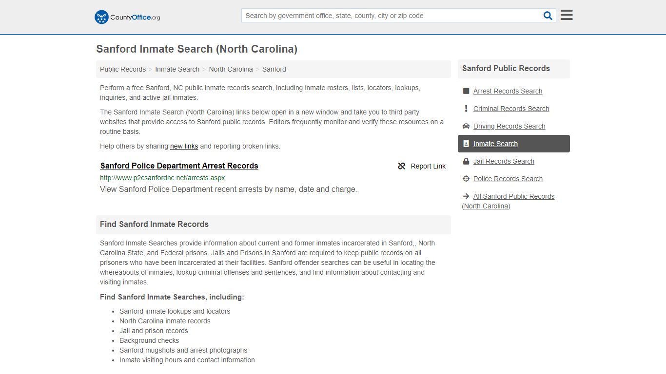 Inmate Search - Sanford, NC (Inmate Rosters & Locators)