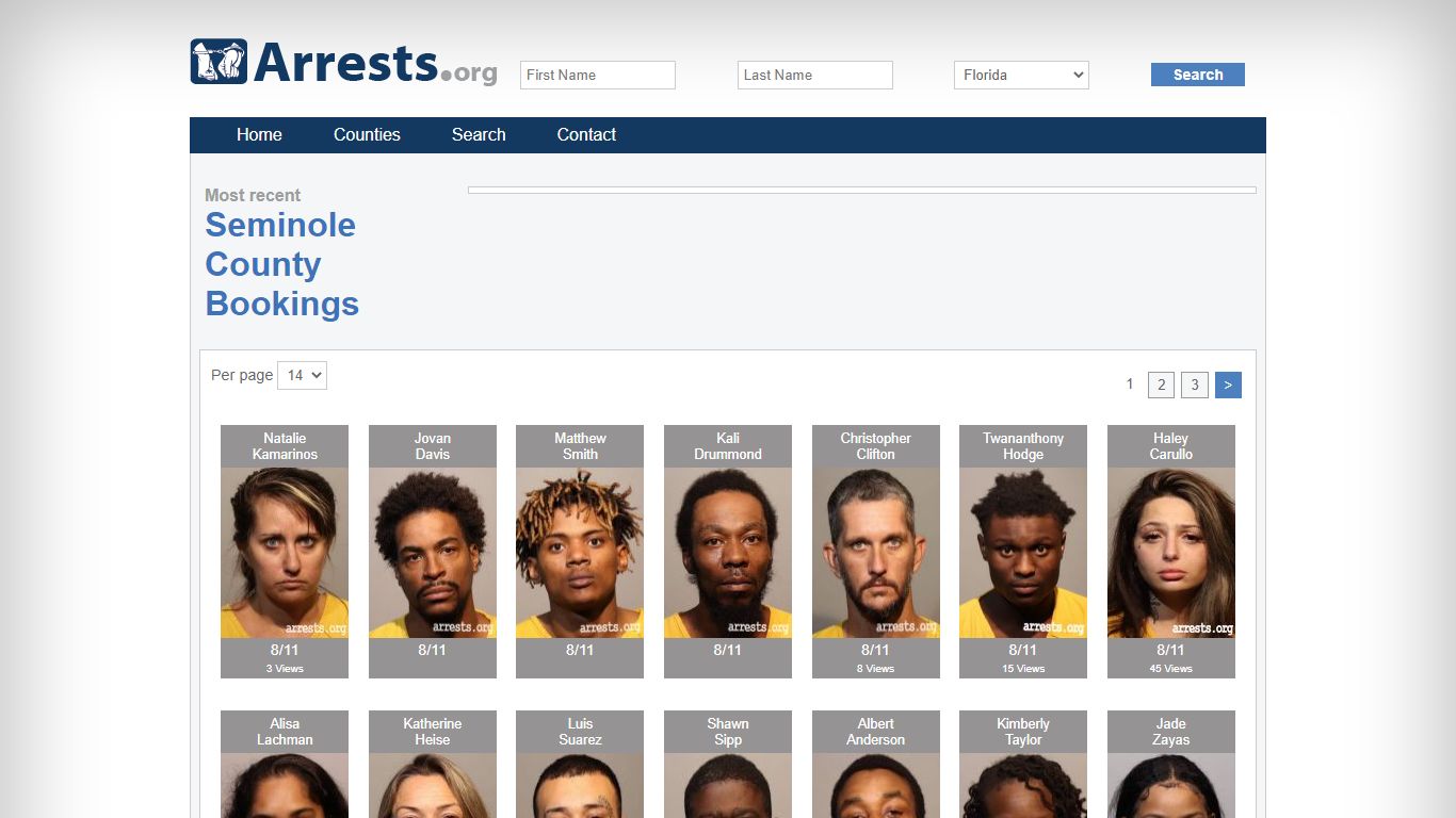 Seminole County Arrests and Inmate Search